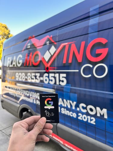 Customer photo review of NFC Google Review Card