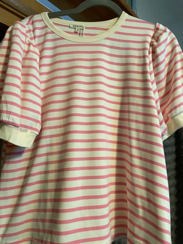 Customer photo review of Striped Puff Sleeve Tee