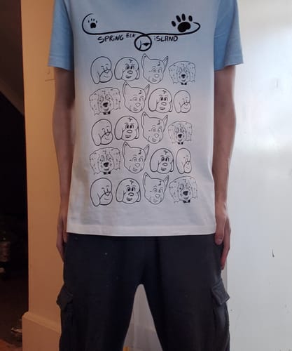 Customer photo review of Unisex organic dip-dye t-shirt