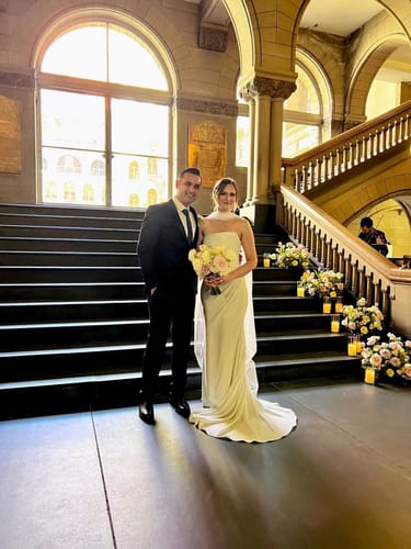 Customer photo review of ROSS | Tulle Bridal Scarf