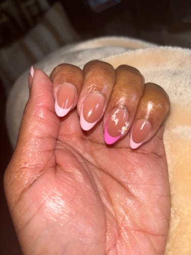 Customer photo review of XCOATTIPS® French - Peach Short Coffin Pastel Tips