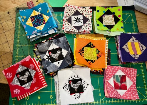 Customer photo review of Quilting Ruler 2-1/2" Square, Creative Grids