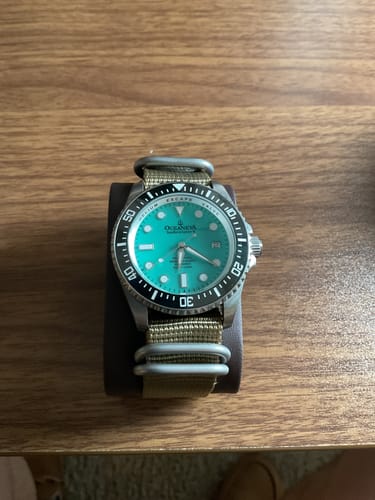 Customer photo review of Oceaneva Men's Deep Marine Explorer II 1250M Titanium Watch - Aquamarine Dial