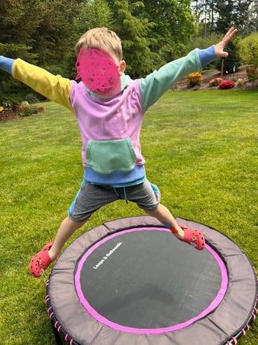 Customer photo review of hoodie - pastel colorblock