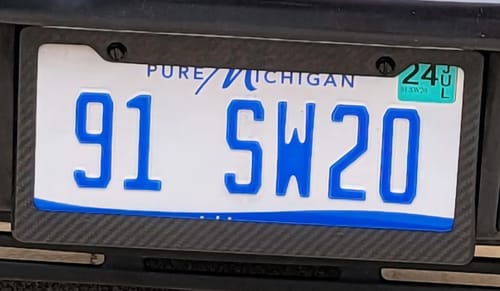 Customer photo review of MR2Heaven Carbon Fiber License Plate Frame