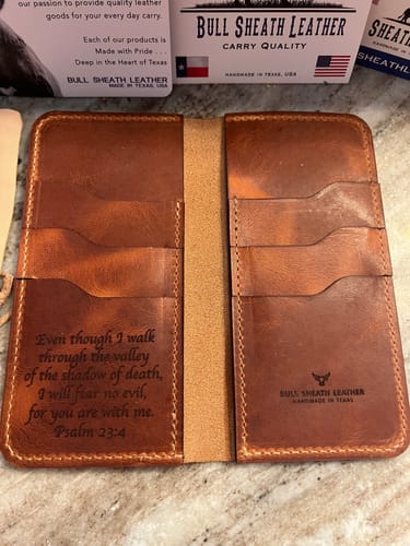 Customer photo review of Western Long Wallet - Chestnut Brown