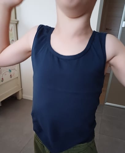 Customer photo review of Canotta bambino in cotone e modal