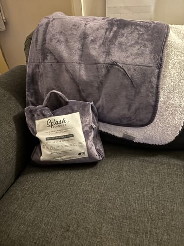 Customer photo review of Waterproof Splash Blanket™ - Purple Smoke The OG