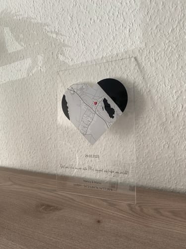 Kundenbewertung mit Foto zu "Unser Ereignis" - Personalisierte Acryltafel