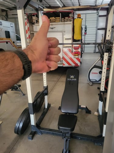 Customer photo review of Major Fitness Adjustable Bench | 1300Lbs Capacity Weight Bench PLT01