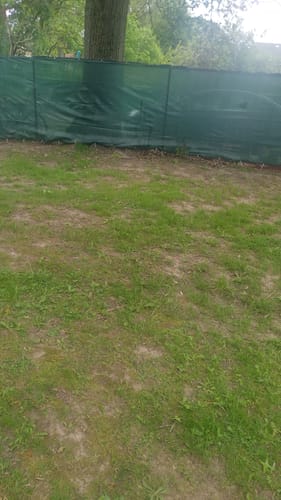 Customer photo review of Green Privacy Screen Fence – 6′ x 50′