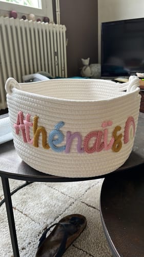 Customer photo review of Baby Knits™ Personalized Knitted Basket