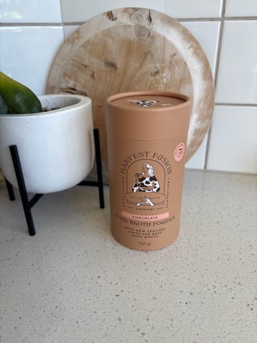 Customer photo review of Chocolate Bone Broth Powder