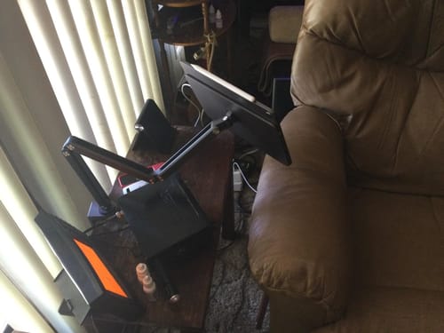 Customer photo review of KUXIU X36 iPad Magnetic Tablet Stand Aluminum Alloy Boom Arm Adjustable Tablet Stand