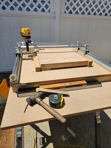 Customer photo review of 36x32" Trim Router Sled - Wood Slab Flattening Mill