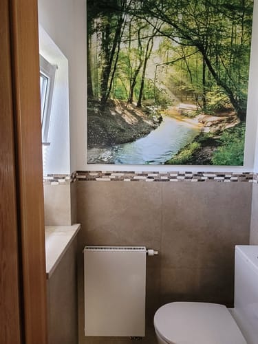 Customer photo review of Leinwandbild | Wald mit Bach | Quadrat