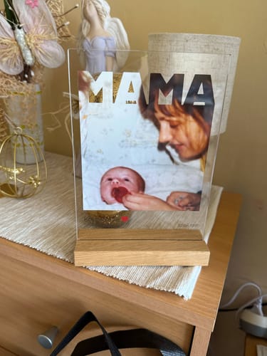 Customer photo review of Personalizowana Tabliczka "MAMA – z miłością w kadrze"