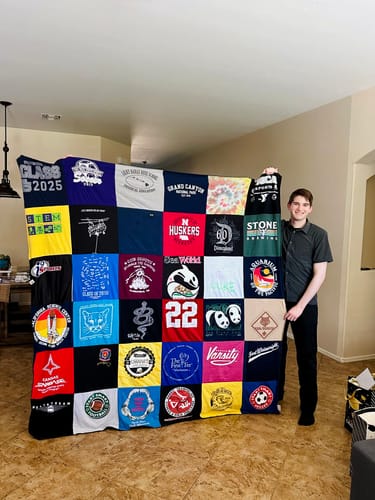 Customer photo review of Premium T Shirt Quilt