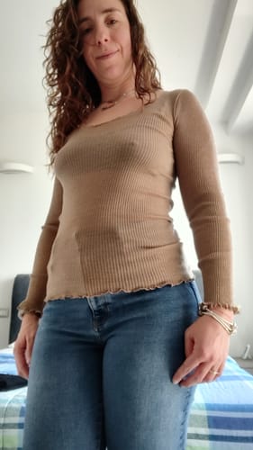 Customer photo review of Maglia donna manica lunga in Lana e Seta