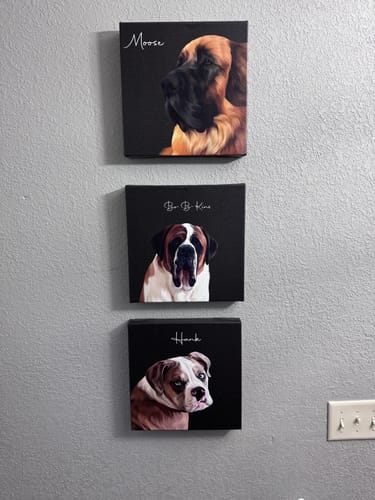 Customer photo review of Pet Art Canvas Wrap