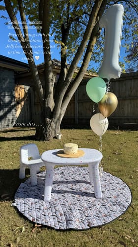 Customer photo review of Confetti Children's Table & Chair Set