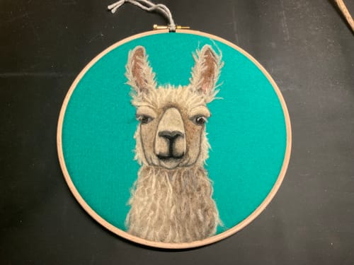 Customer photo review of Dani Ives' Llama Needle Felting Kit