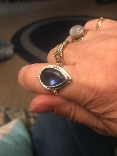 Customer photo review of Fluorite Teardrop Ring