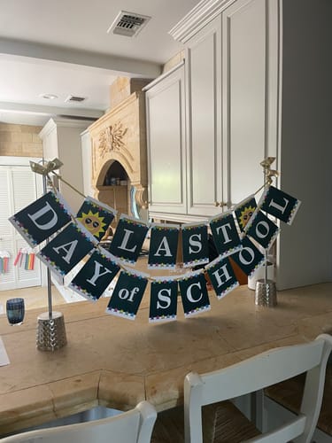Customer photo review of First Day of School Banner