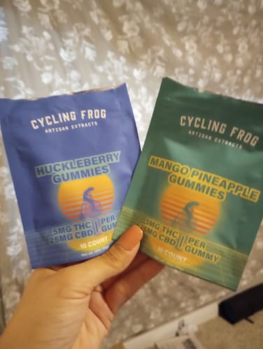 Customer photo review of Mango-Pineapple Gummies, 5mg THC + 25mg CBD