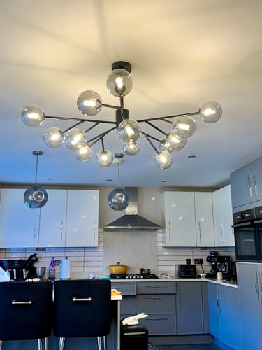Customer photo review of 15-Light Sputnik Modern Sphere Chandelier