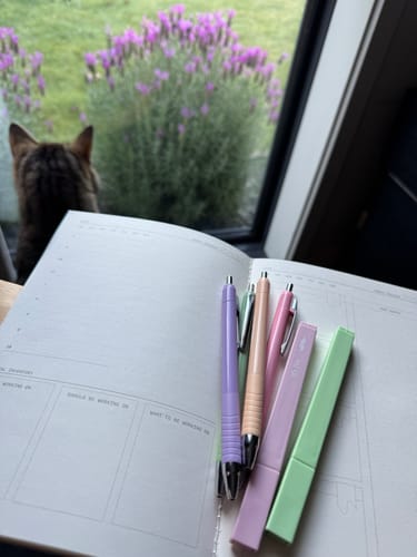 Customer photo review of Fast Brain Daily Productivity Planners - Quarterly Set
