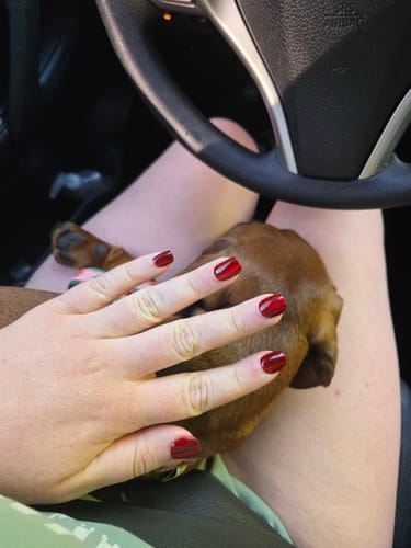 Customer photo review of Hot Love Square Nails - Press On Nails