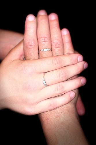 Customer photo review of The Purest Love Matching Oval Cut Opal Ring