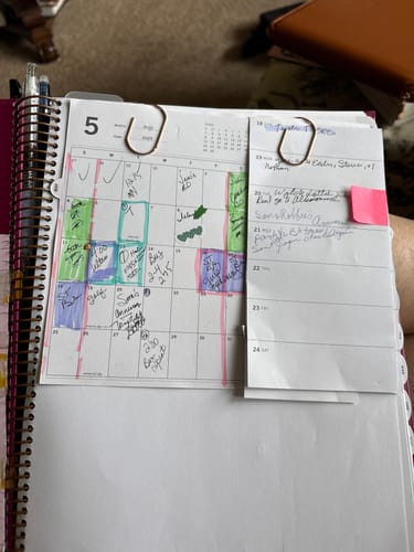 Customer photo review of Portrait Week + Month Planner, 2025-2026 | Cranberry Tarte