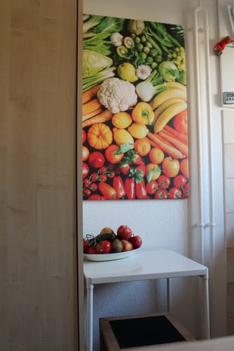 Customer photo review of Leinwandbild | Bunte Vielfalt frischer Früchte | Hochformat