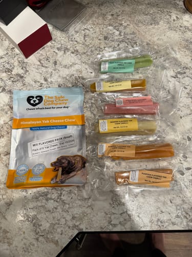 Customer photo review of Mix Flavored Chews ( A Bundle of 6 Sticks )
