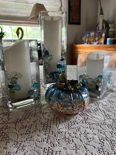 Customer photo review of Sunkissed Summer Beachy Squat Pumpkin