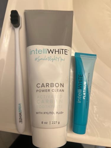 Customer photo review of Charcoal Plush Toothbrush (2pk)