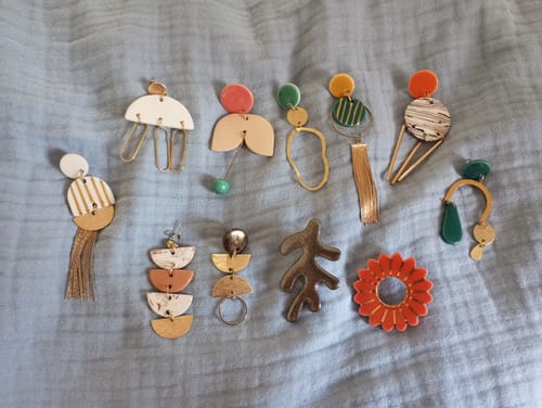 Cindy C. review of Boucles Pont à sequins, vert-bleu image 1 out of 1