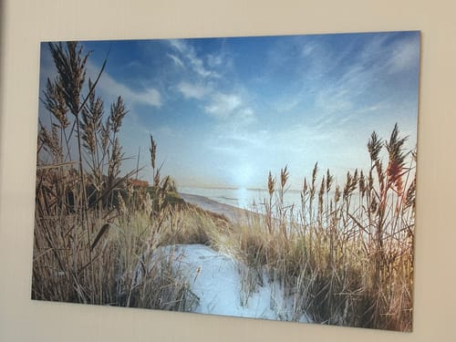 Customer photo review of Aluminiumbild gebürstet | Urlaub am Meer | Querformat