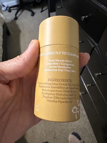 Customer photo review of Sweet Ginger Vapor Rub