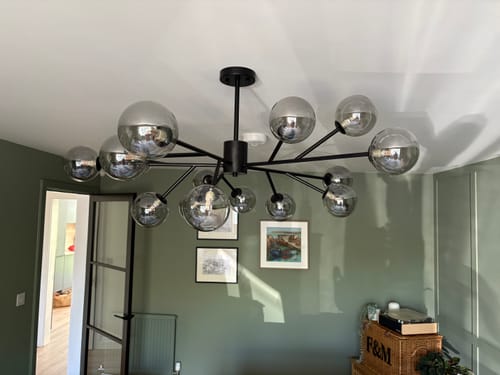 Customer photo review of 15-Light Sputnik Modern Sphere Chandelier