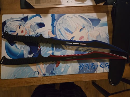 Customer photo review of Fire and Ice Twin Sword Set