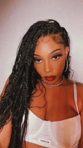 Customer photo review of WaveLuxe™ Boho Braiding Hair – Brazilian Virgin Deep Curl Bulk