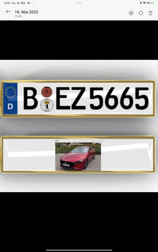 Customer photo review of Kennzeichen Schlüsselanhänger Mini Nummernschild Metall