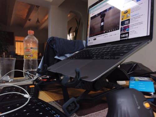 Customer photo review of Nexstand K1 Carbon Fiber Laptop Stand