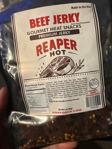 Customer photo review of Gourmet Premium Beef Jerky