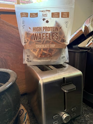 Customer photo review of Zen Protein Waffles - Chocolate Chip