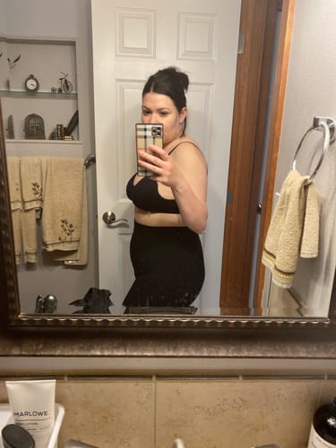 Customer photo review of Snapback™ Postpartum Crop Leggings - Black