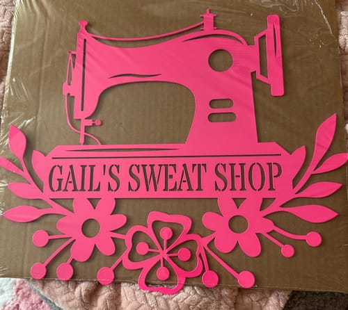 Dawn R. review of Custom Metal Sewing Machine Wall Art | Indoor Outdoor | Up to 46" | 20+ Color Options image 1 out of 1